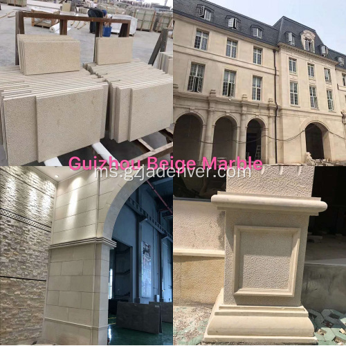 Guizhou Beige Marble untuk Dinding Luaran